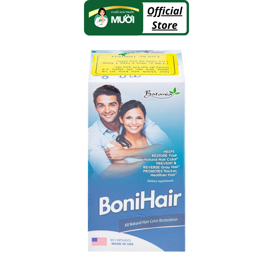 BoniHair Botania - Viên uống bổ sung các chất nuôi dưỡng tóc - Hộp 30 viên