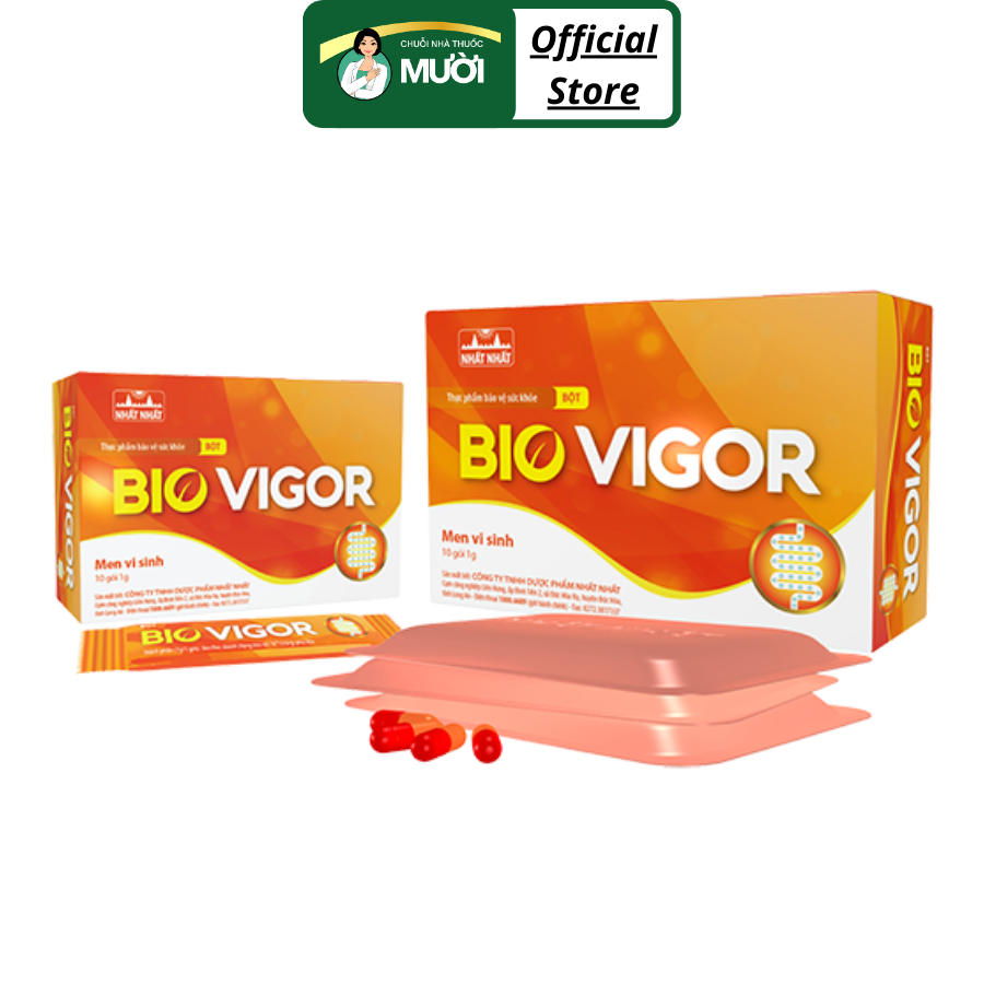 Men vi sinh Bio Vigor - Bổ sung lợi khuẩn - Hộp 10 gói x 1 gram